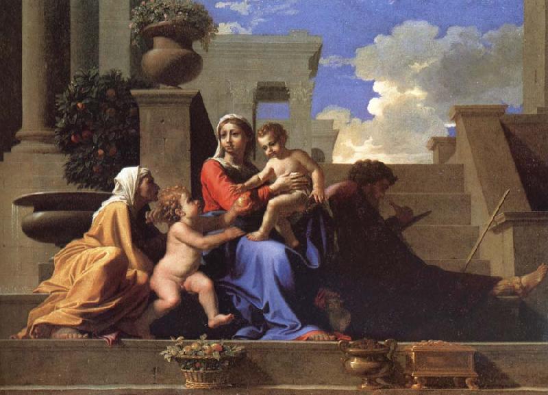 Nicolas Poussin The Saint Family on the stair